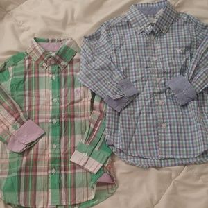 Frenchie Toddler 3T Plaid Button Ups, NWT